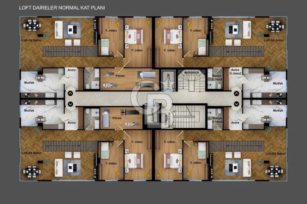 Üsküdar Çengelköy'de Boğaz Manzaralı Havuzlu Loft Dubleks Daire