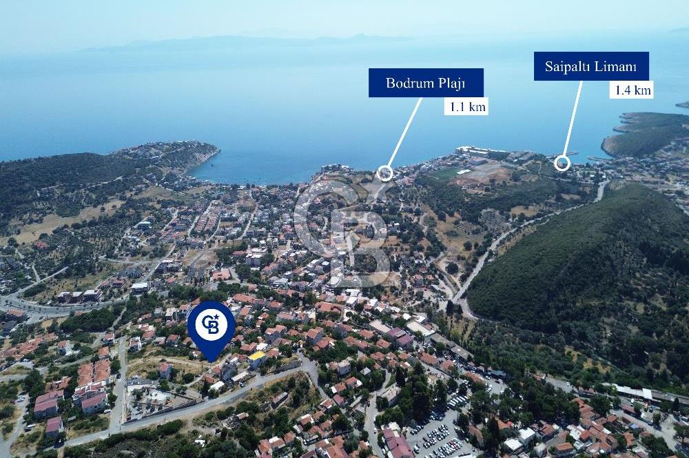 Karaburun Merkez'de Panoramik Deniz Manzaralı 169 m² Arsa