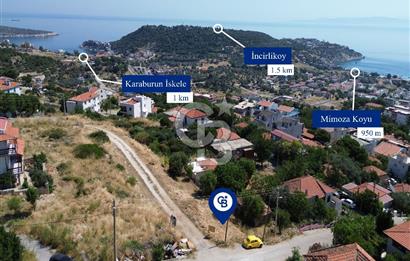 Karaburun Merkez'de Panoramik Deniz Manzaralı 169 m² Arsa