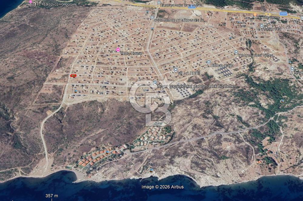 Karaburun Kamukent’te Deniz Manzaralı Köşe Villa Arsası