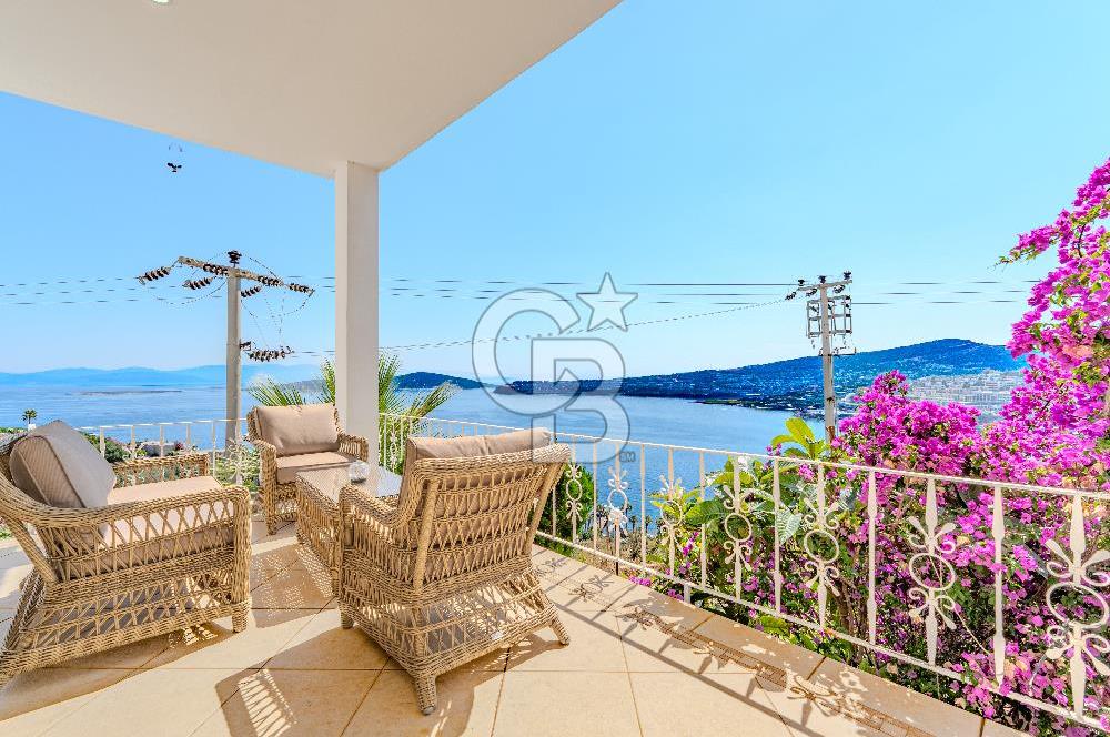 Bodrum Gündoğan'ın Muhteşem Deniz Manzaralı Satılık Villa
