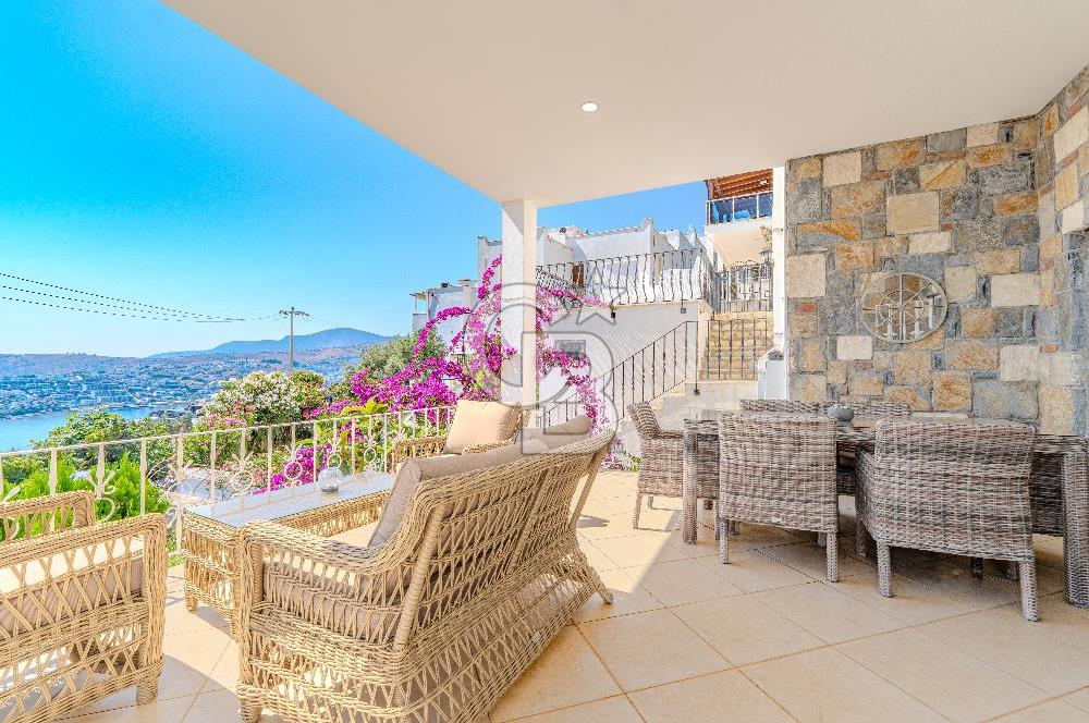 Bodrum Gündoğan'ın Muhteşem Deniz Manzaralı Satılık Villa