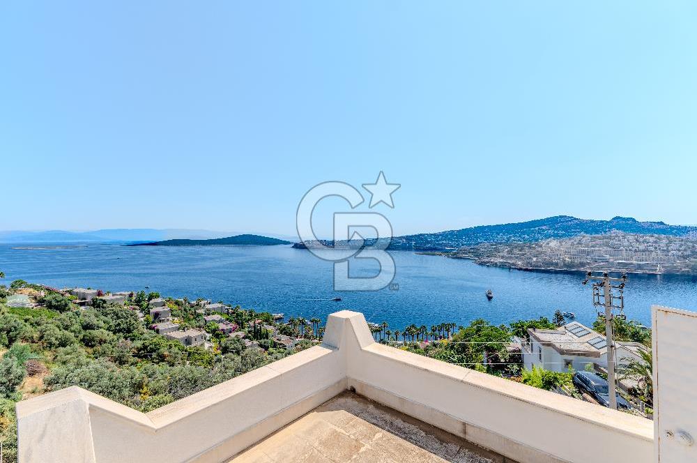 Bodrum Gündoğan'ın Muhteşem Deniz Manzaralı Satılık Villa