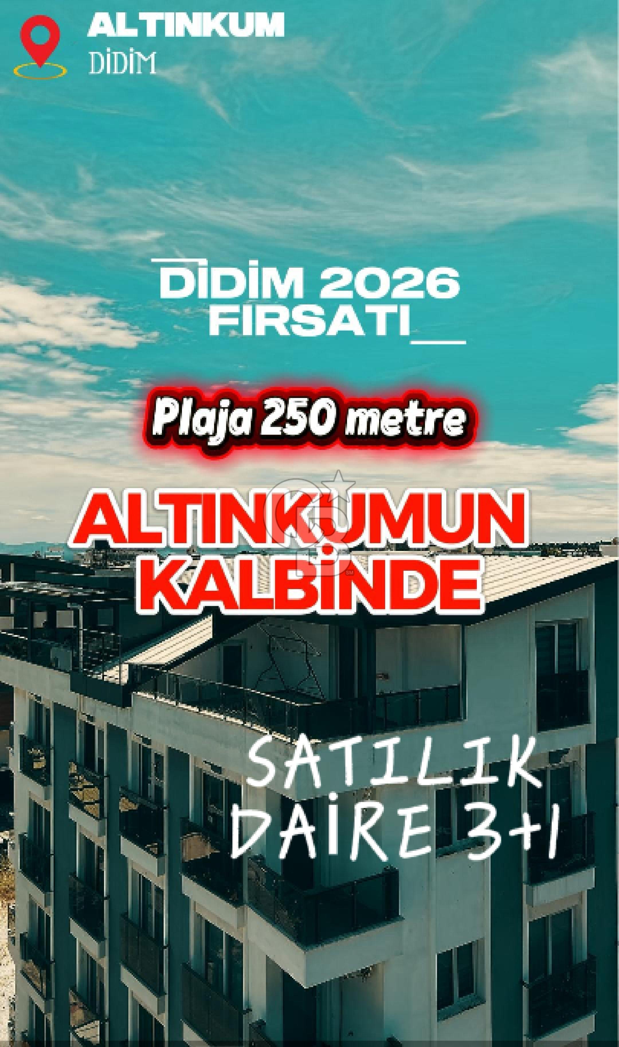 Altınkum Plajında satılık 3+1 Daire