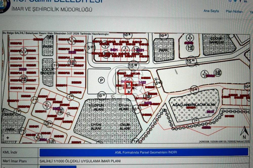 Salihli Caferbeyde Villa İmarlı 328m² Arsa