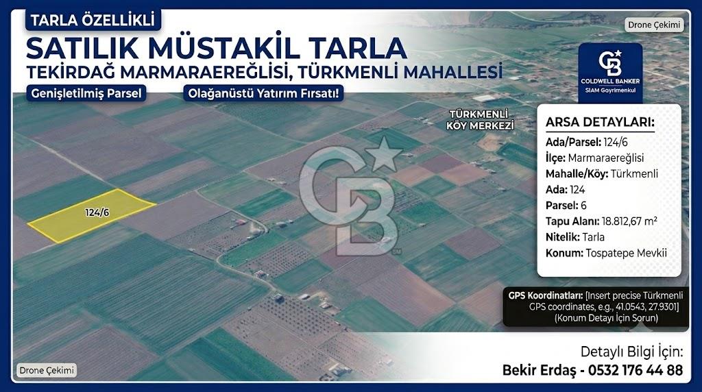 Tekirdağ Marmaraereğlisi Türkmenlide Yatırımlık Tarla