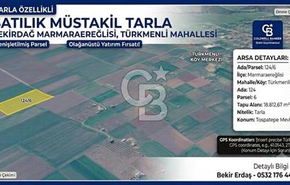Tekirdağ Marmaraereğlisi Türkmenlide Yatırımlık Tarla