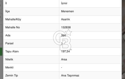 Menemen Asarlık'ta imarlı arsa