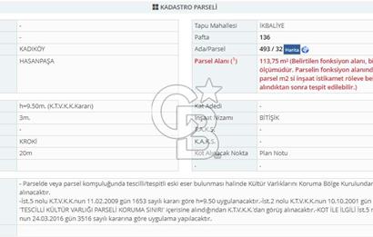 İSTANBUL KADIKÖY HASANPAŞA İKİ YOLA CEPHELİ KONUT İMARLI 140m2 ARSA FIRSATI