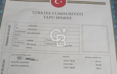 ANKARA TEMELLİ OLUKPINAR'DA SATILIK İMARLI ARSA