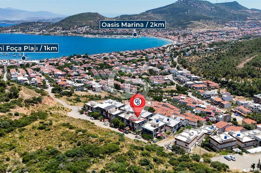 FOÇA BURUNUCUNDA DENİZ MANZARALI TERASLI ŞÖMİNELİ 3+1 LÜKS VİLLA