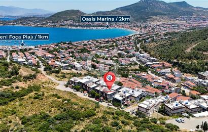 FOÇA BURUNUCUNDA DENİZ MANZARALI TERASLI ŞÖMİNELİ 3+1 LÜKS VİLLA