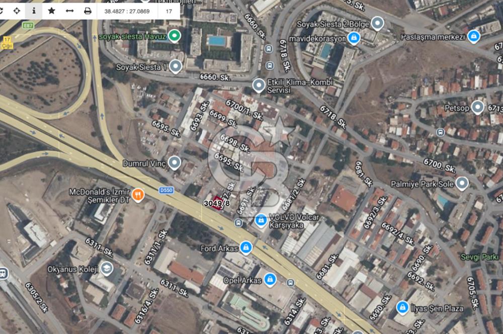 Karşıyaka Cumhuriyet Anadolu Caddesi'nde Değerli Arsa