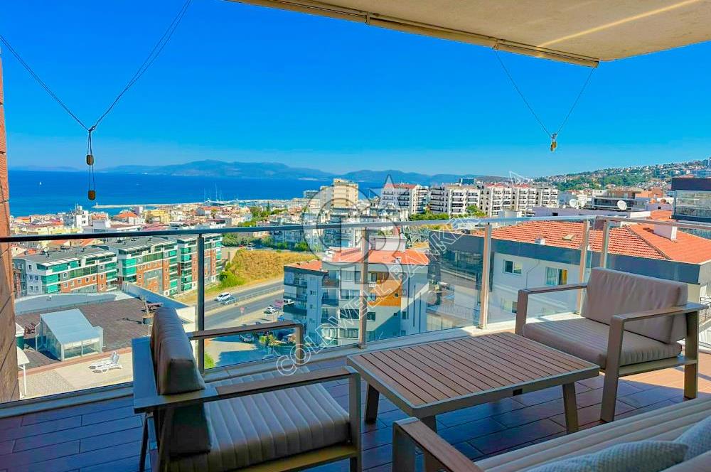 Kuşadası Terrace Ada Sitesi'nde Panoramik Deniz Manzaralı Satılık 3+1 Lüks Daire