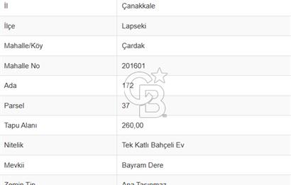 ÇANAKKALE LAPSEKİ EMEK SİTESİ'NDE 260m² ARSALI, 2+1 MÜSTALİK EV