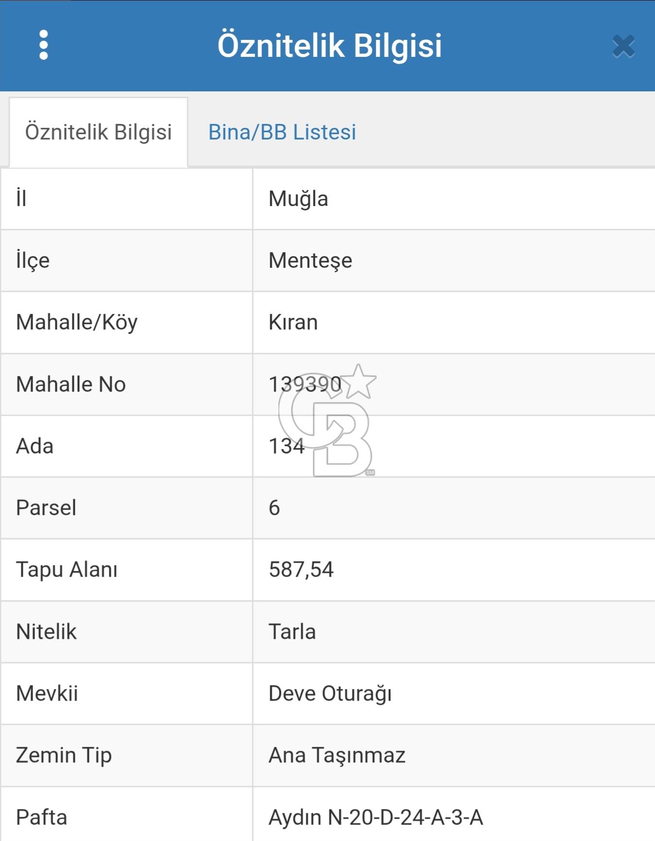 MUĞLA MENTEŞE KIRAN'DA SATILIK YATIRIMLIK TARLA