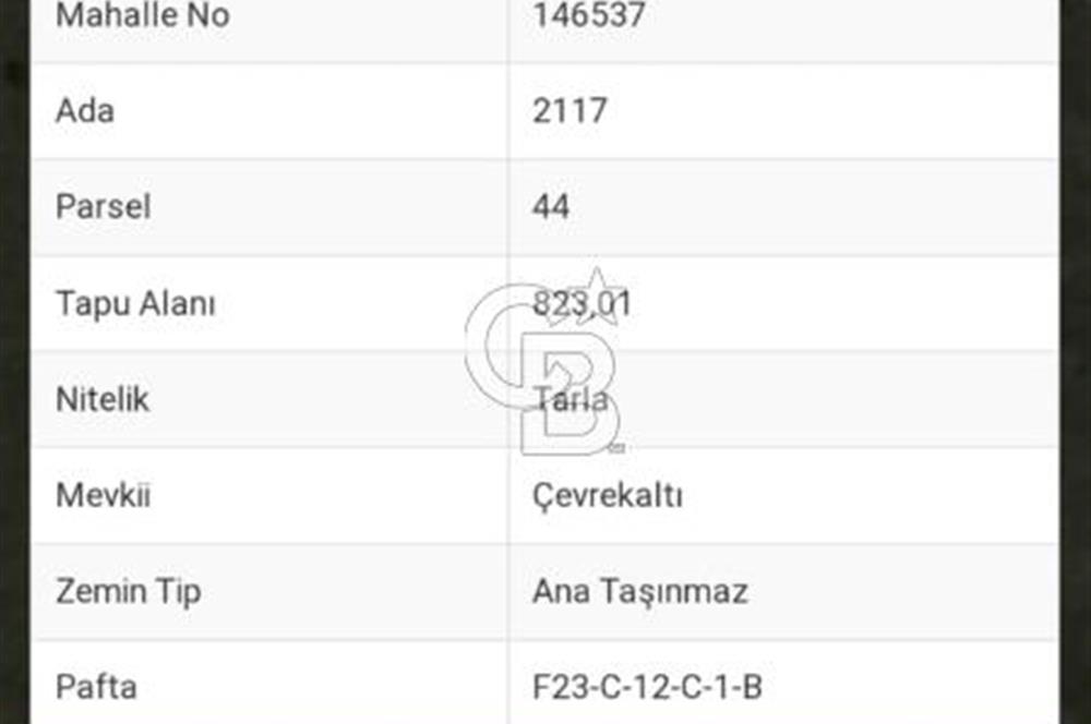 Şile Kurfallı 823 m2 arazi 