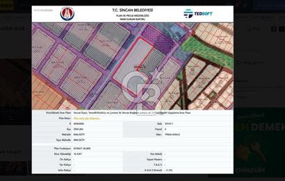 SİNCAN MALIKÖY'DE 16 KAT İMARLI, BULVAR CEPHELİ, PROJELİK ARSA