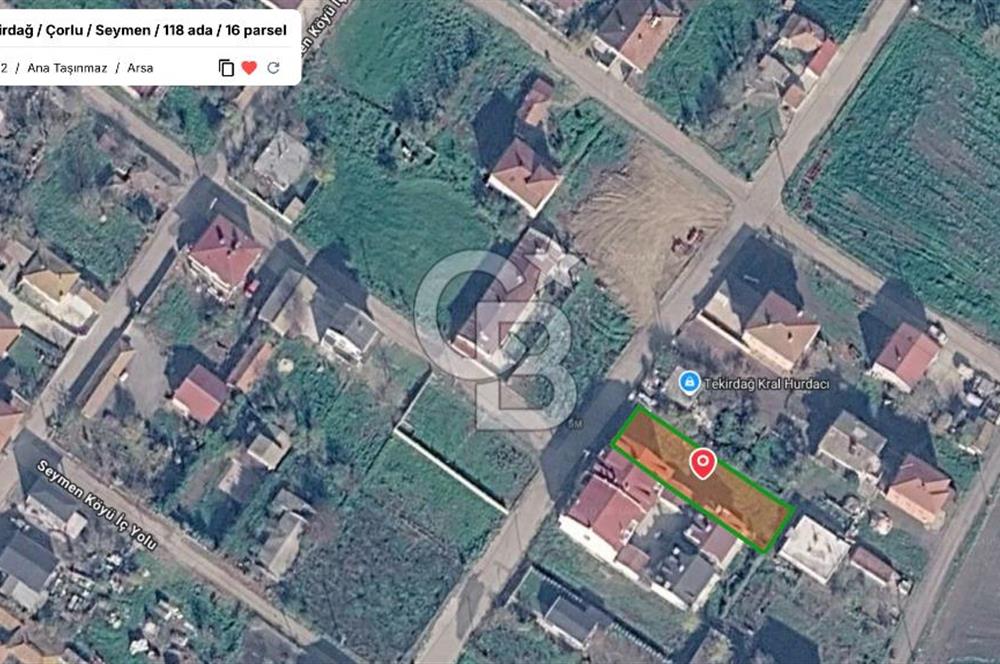 ÇORLU SEYMEN’de İMARLI YATIRIMA UYGUN SATILIK 540m2 ARSA