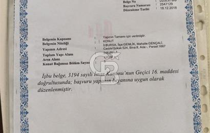 COLDWELL BANKER SILVERDAN GEMLİK KUMSAS'DA SATILIK MÜSTAKİL BİNA