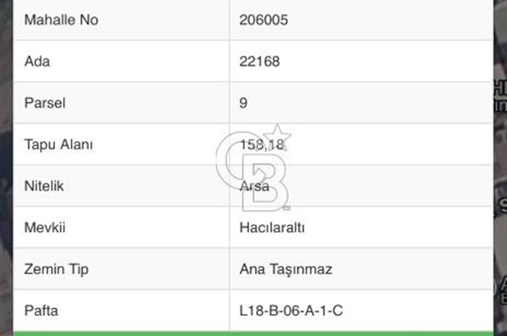 BORNOVA ÜMİT MAHALLESİ MÜSTAKİL TAPULU 158 M2 ARSA 