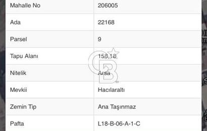 BORNOVA ÜMİT MAHALLESİ MÜSTAKİL TAPULU 158 M2 ARSA 