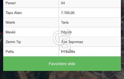 Biga Değirmencikte Deniz Manzaralı 7700 m2 Köy İmarlı Arsa