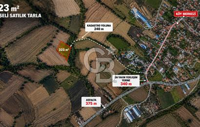 Yerleşime Yakın Konumda 323 m² Satılık  Tarla