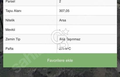 SASALI DA SATILIK 307 MT2 ARSA
