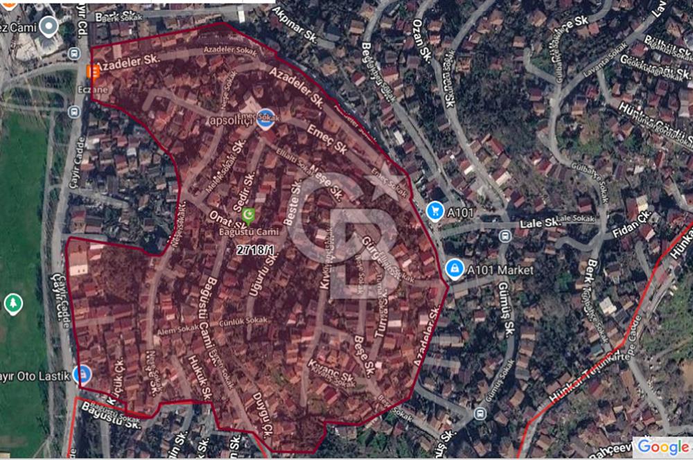 CB'DAN BEYKOZ ORTAÇEŞME, 138 M2, MÜSTAKİL, SATILIK ARSA