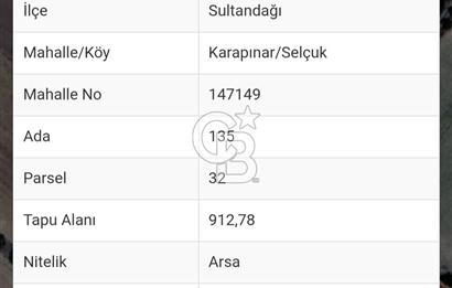 AFYONKARAHİSAR SULTANDAĞI KARAPINAR KÖYÜ SATILIK ARSA