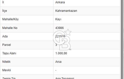 TEK TAPU ARSA - Konut İmarlı 0,20 Emsal Satılık Arsa