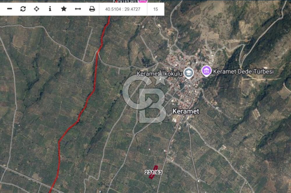 BURSA ORHANGAZİ KERAMET SATILIK GÖL MANZARALI 2112 M2 ZEYTİNLİK