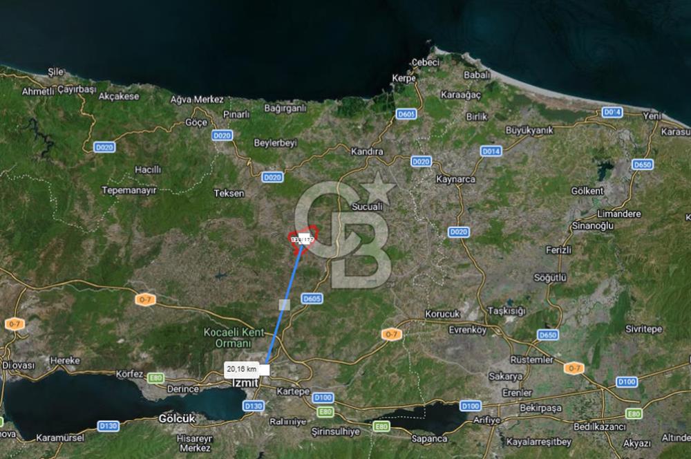 KANDIRA ÜĞÜMCEDE KONUM VE ŞEKLİYLE MÜKEMMEL 5838M2 SATILIK TARLA