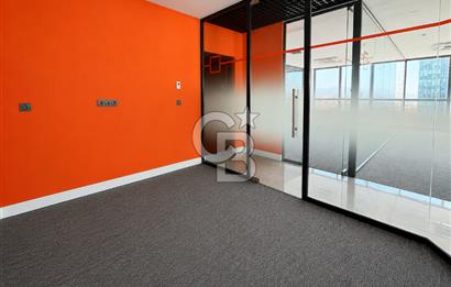 Bayraklı Novus Tower da Deniz Manzaralı Kiralık Yarım Kat Ofis 