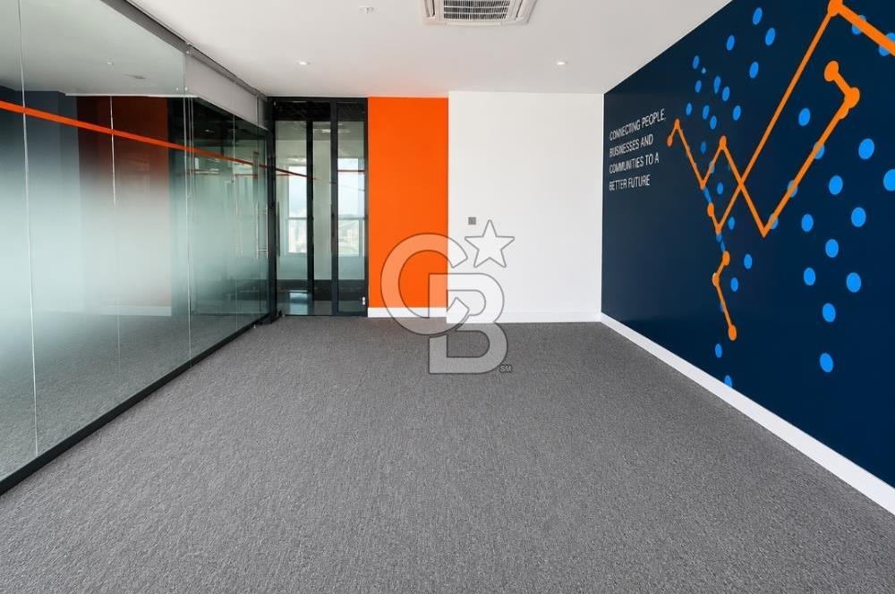 Bayraklı Novus Tower da Deniz Manzaralı Kiralık Yarım Kat Ofis 