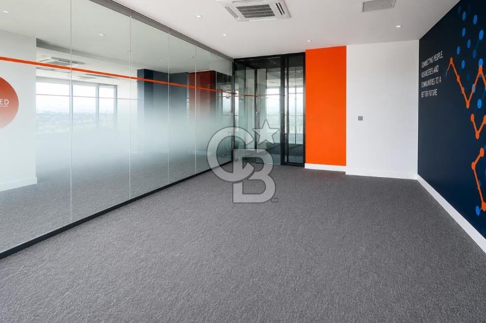 Bayraklı Novus Tower da Deniz Manzaralı Kiralık Yarım Kat Ofis 