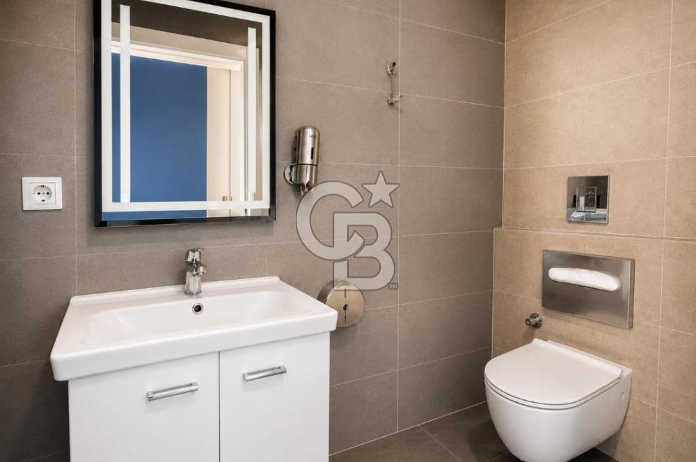 Bayraklı Novus Tower da Deniz Manzaralı Kiralık Yarım Kat Ofis 