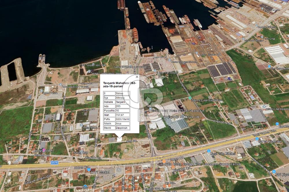 YALOVA TAVŞANLDA SATILIK TİCARİ İMARLI ARSA TERSANELERE YAKIN!