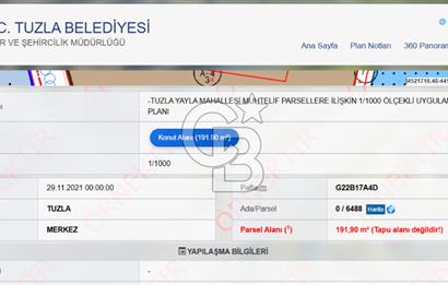 TUZLA YAYLA'DA KONUT İMARLI PARSELDE SATILIK HİSSE
