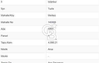 TUZLA MERKEZ'DE KONUT İMARLI ARSADA YATIRIMLIK HİSSE