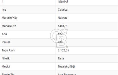 ÇATALCA NAKKAŞDA 328 M2 SATILIK ARSA