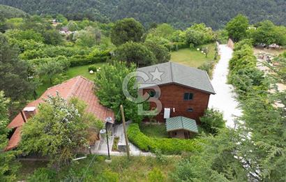 BURSA, ULUDAĞ YOLU ÜZERİNDE SATILIK AHŞAP DAĞ EVLERİ