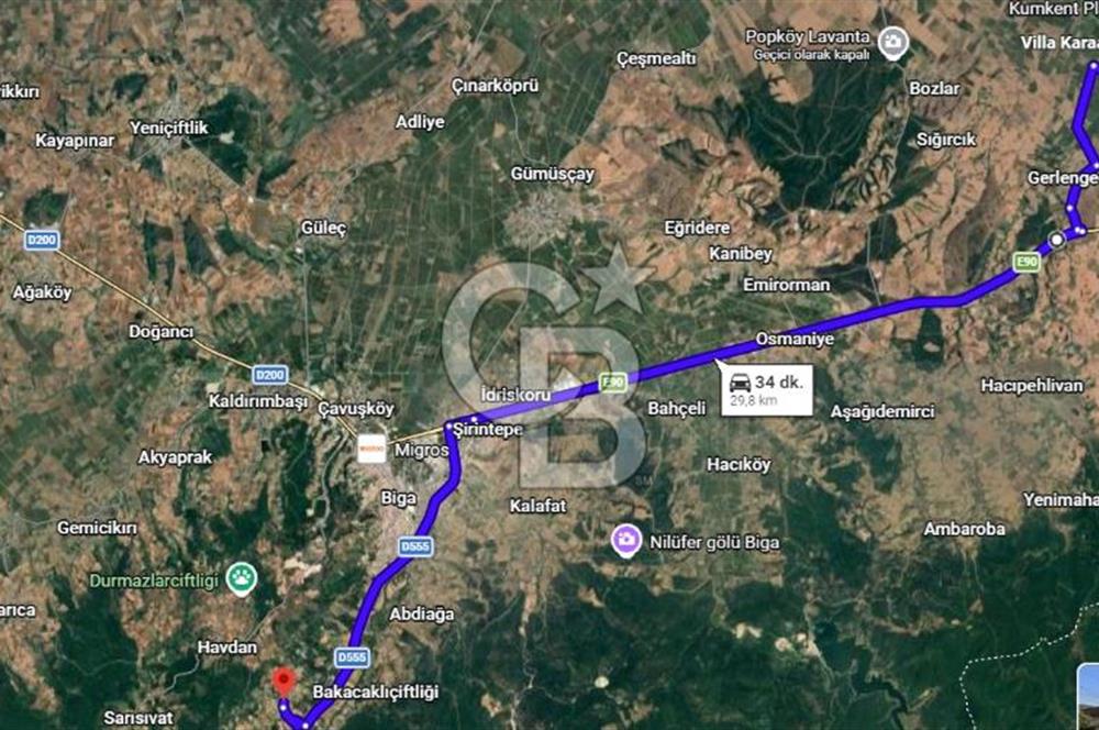 BİGA EYBEKLİ KÖY İÇİ, 2.5 KAT VİLLA İMARLI, MÜSTAKİL PARSEL