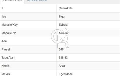 BİGA EYBEKLİ KÖY İÇİ, 2.5 KAT VİLLA İMARLI, MÜSTAKİL PARSEL