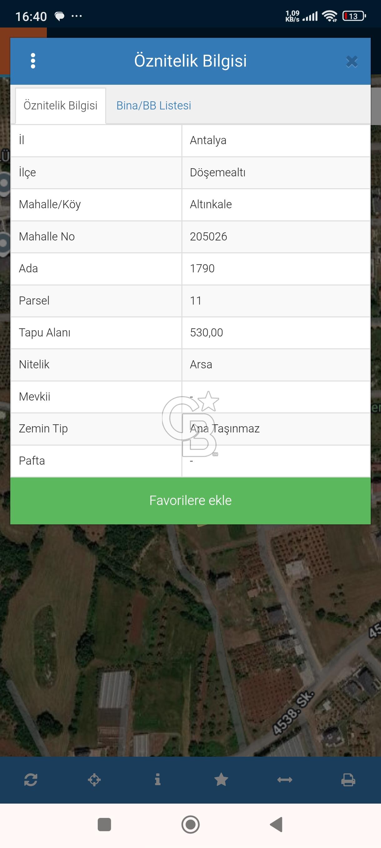 DÖŞEMEALTI ALTINKALE 530 M2 SATILIK ARSA