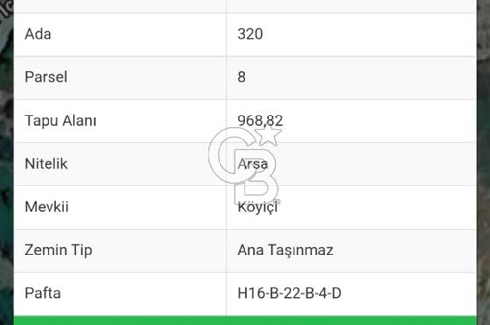 ÇANAKKALE ECEABAT BÜYÜKANAFARTA KÖYÜ'NDE SATILIK 968 M² ARSA