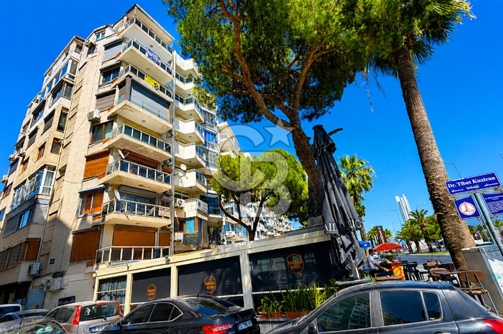 KARŞIYAKA SAHİLİNDE, PANORAMİK DENİZ MANZARALI,  KİRALIK 3+1 YALI DAİRESİ