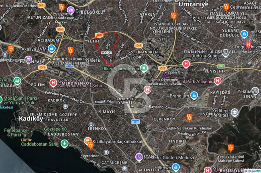 ATAŞEHİR ESATPAŞA ZİYAPAŞA CADDESİNDE 39 M2 KONUT İMARLI ARSA