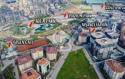 ATAEVLER Podyumpark Karşısı,Önü açık manzaralı 3+1 Akıllı Daire